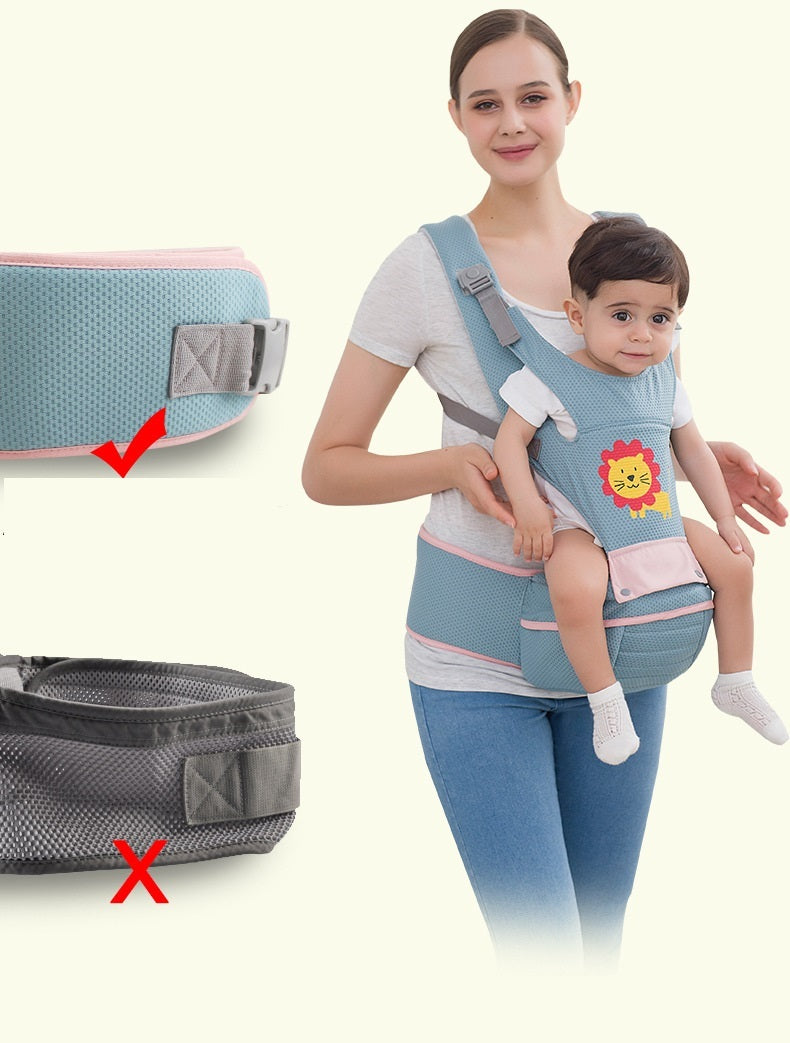 Portabebés multifuncional para mujer, taburete de cintura para bebé, camisetas de algodón, paquete de canguro para bebé manos libres para papá
