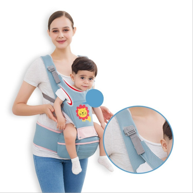 Portabebés multifuncional para mujer, taburete de cintura para bebé, camisetas de algodón, paquete de canguro para bebé manos libres para papá