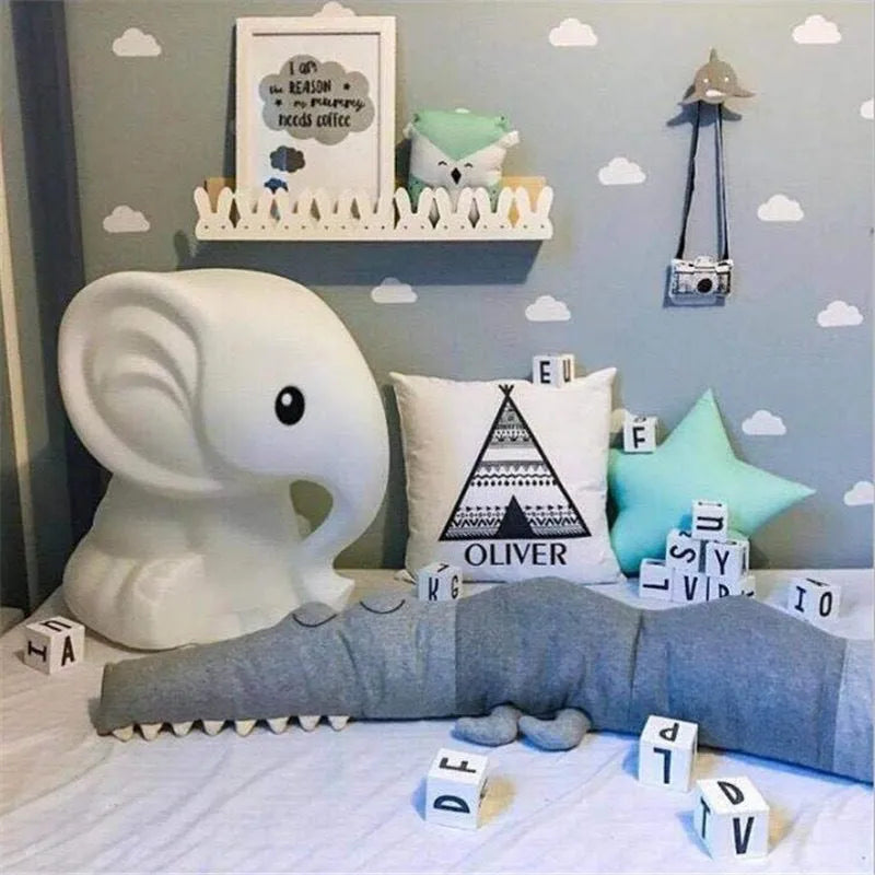 Ropa de cama para bebé, almohada parachoques de dibujos animados para bebé, cuna infantil, valla para cama, decoración para bebé, accesorios de habitación