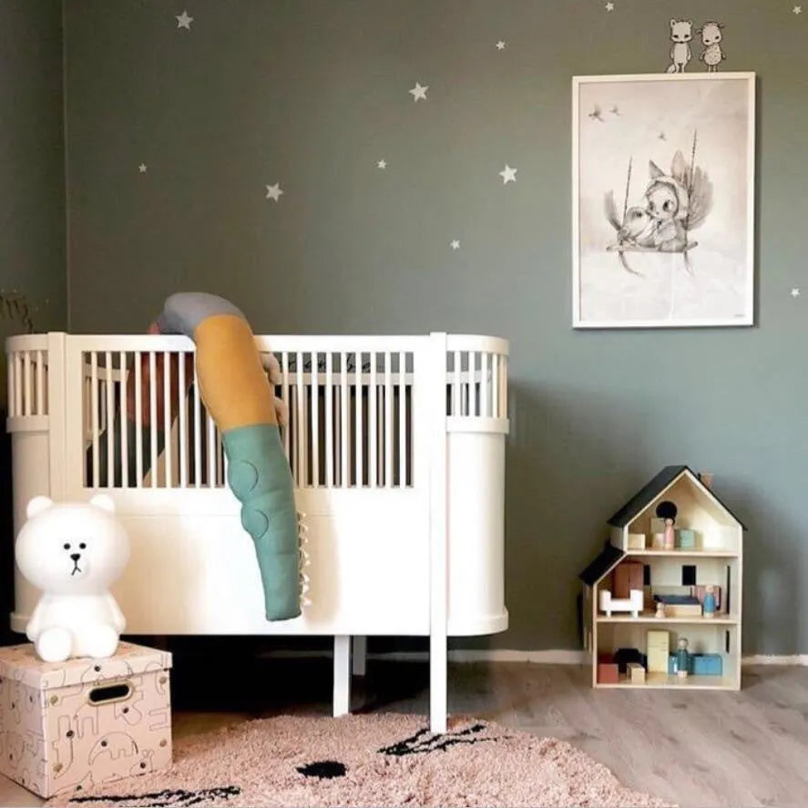 Ropa de cama para bebé, almohada parachoques de dibujos animados para bebé, cuna infantil, valla para cama, decoración para bebé, accesorios de habitación