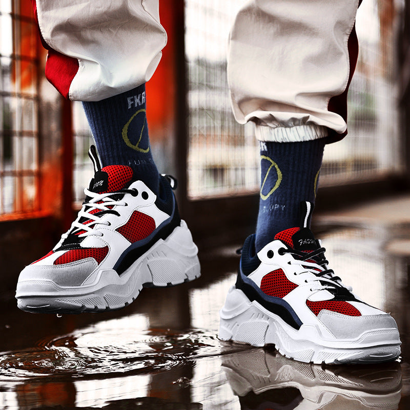 Zapatos De Moda Versión Coreana, Un Hombre Y Una Mujer, Aumento De Suelas Gruesas Todo Combinadas