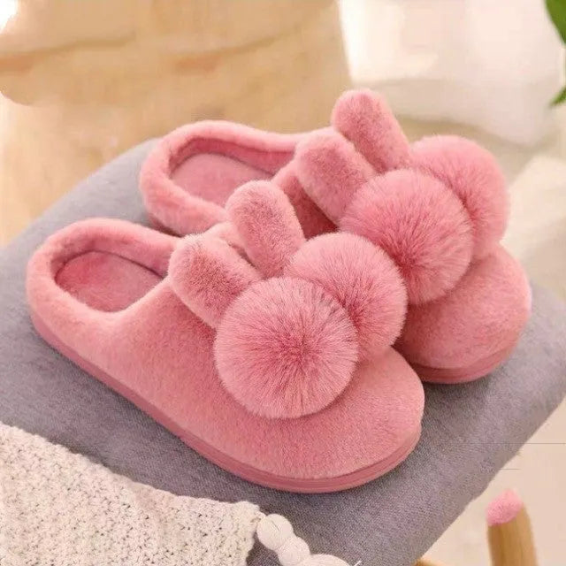Cuhk Pantuflas Infantiles De Algodón De Invierno, para Y Niñas, Una Familia De Tres Padres, Zapatos Cálidos De Felpa