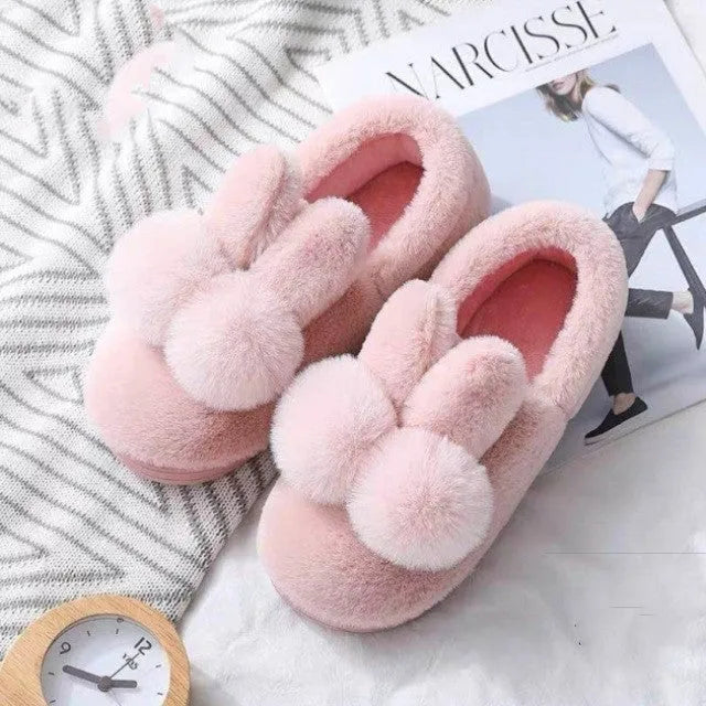Cuhk Pantuflas Infantiles De Algodón De Invierno, para Y Niñas, Una Familia De Tres Padres, Zapatos Cálidos De Felpa