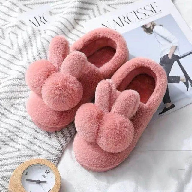 Cuhk Pantuflas Infantiles De Algodón De Invierno, para Y Niñas, Una Familia De Tres Padres, Zapatos Cálidos De Felpa