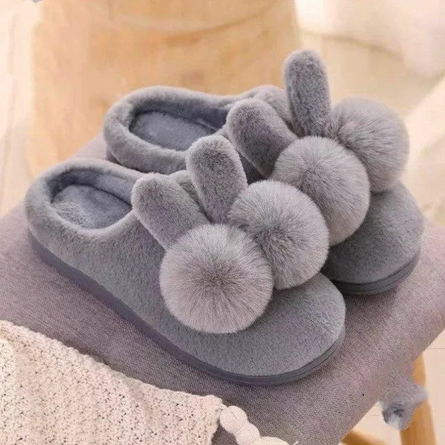 Cuhk Pantuflas Infantiles De Algodón De Invierno, para Y Niñas, Una Familia De Tres Padres, Zapatos Cálidos De Felpa