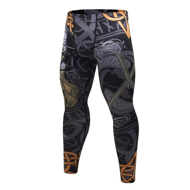 Conjunto de chándal para hombre D Camiseta de compresión animal Pantalones Piel