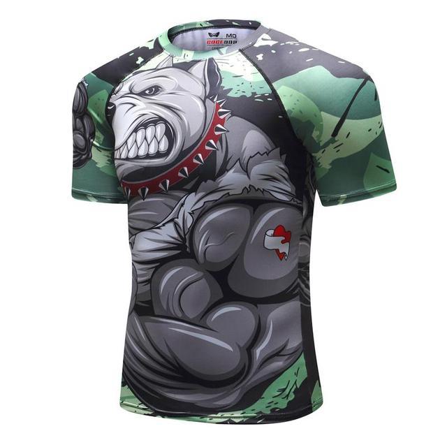 Conjunto de chándal para hombre D Camiseta de compresión animal Pantalones Piel