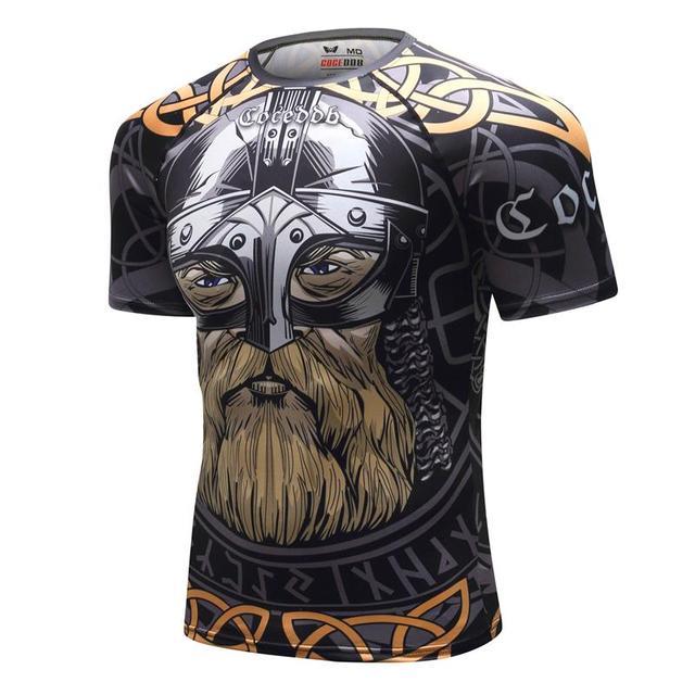 Conjunto de chándal para hombre D Camiseta de compresión animal Pantalones Piel