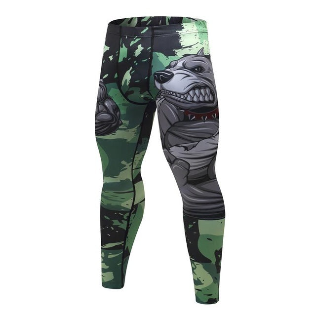Conjunto de chándal para hombre D Camiseta de compresión animal Pantalones Piel