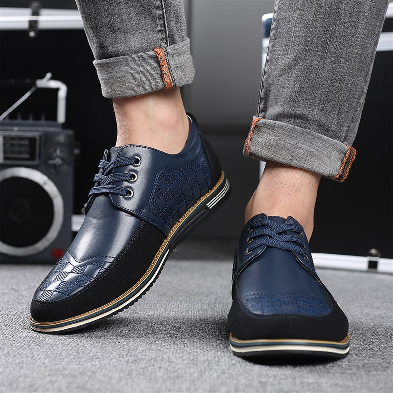 Zapatos informales de otoño para hombre, zapatos individuales con cordones de talla grande de 46 yardas, zapatos transpirables para conducir británicos, zapatos individuales para hombre