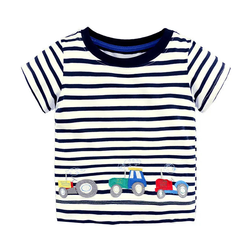 Camiseta de algodón de punto de manga corta para hombre y mujer