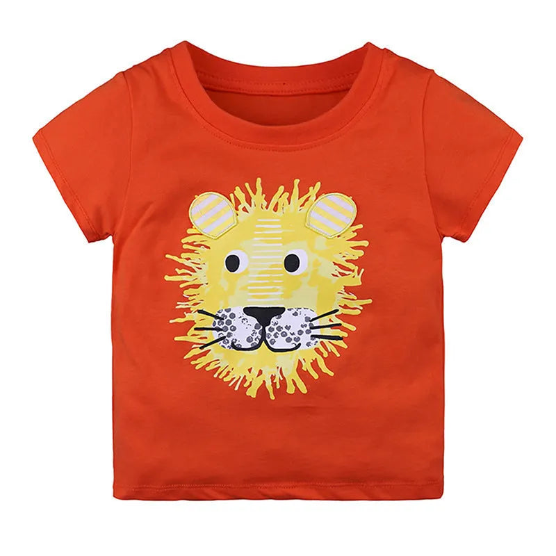 Camiseta de algodón de punto de manga corta para hombre y mujer