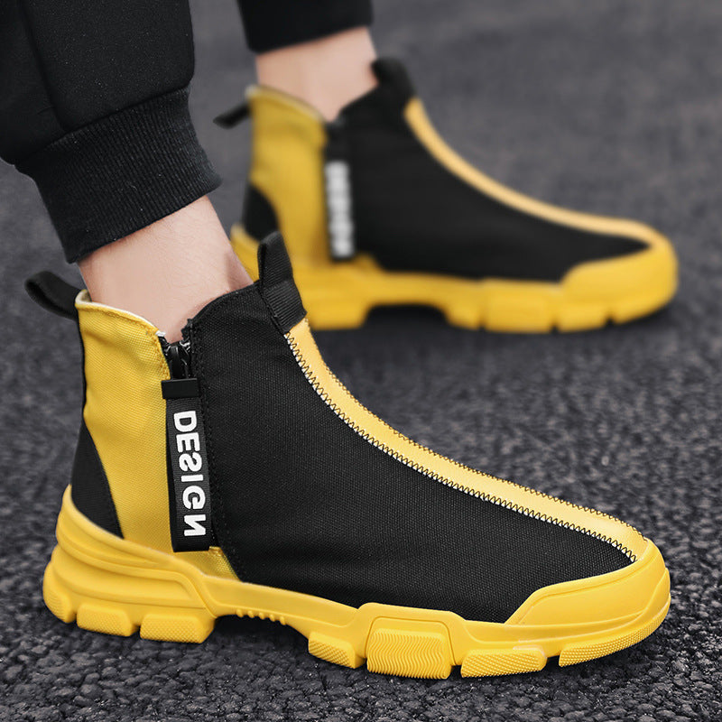 Zapatos casuales para hombre Zapatillas de deporte atléticas Ocio Deportes Moda High Top Gimnasio al aire libre