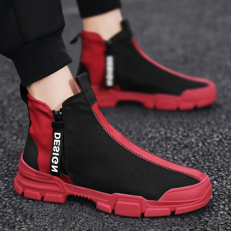 Zapatos casuales para hombre Zapatillas de deporte atléticas Ocio Deportes Moda High Top Gimnasio al aire libre