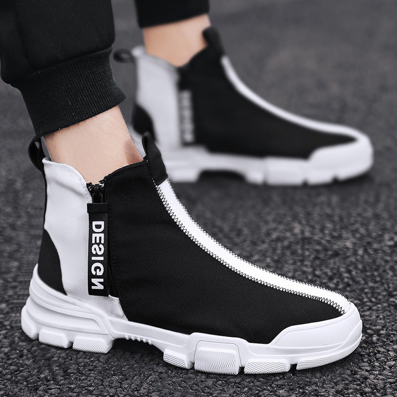Zapatos casuales para hombre Zapatillas de deporte atléticas Ocio Deportes Moda High Top Gimnasio al aire libre