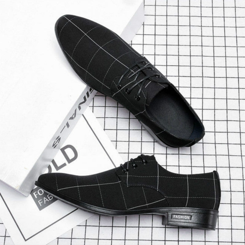 Zapatos para hombre Zapatos de vestir para hombres Zapatos formales de lona de negocios de ocio transpirables de cuero