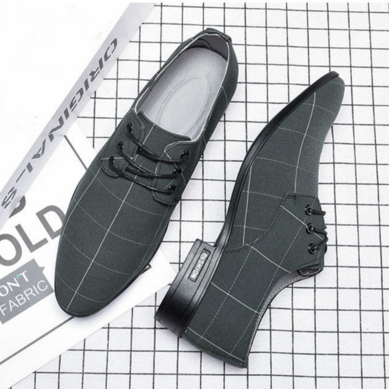 Zapatos para hombre Zapatos de vestir para hombres Zapatos formales de lona de negocios de ocio transpirables de cuero