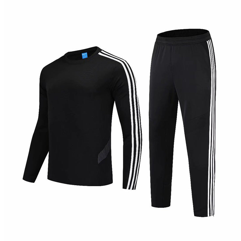 Traje deportivo Traje de dos piezas para correr informal con cuello redondo delgado para hombre