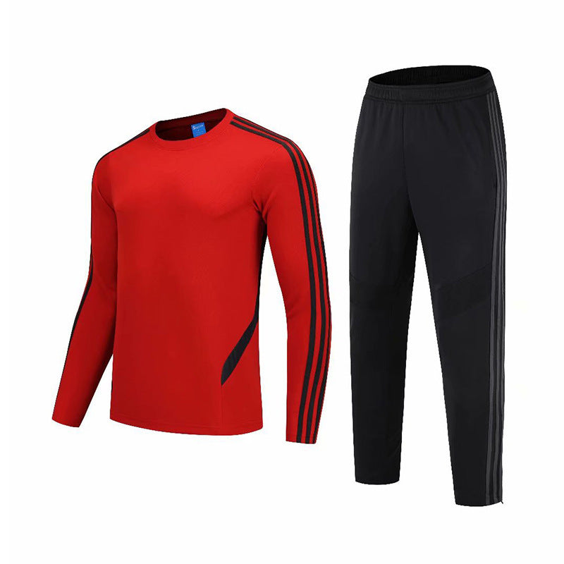 Traje deportivo Traje de dos piezas para correr informal con cuello redondo delgado para hombre