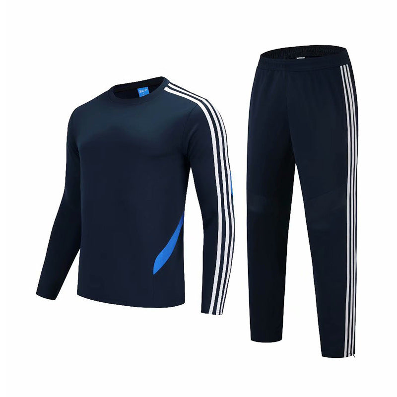 Traje deportivo Traje de dos piezas para correr informal con cuello redondo delgado para hombre