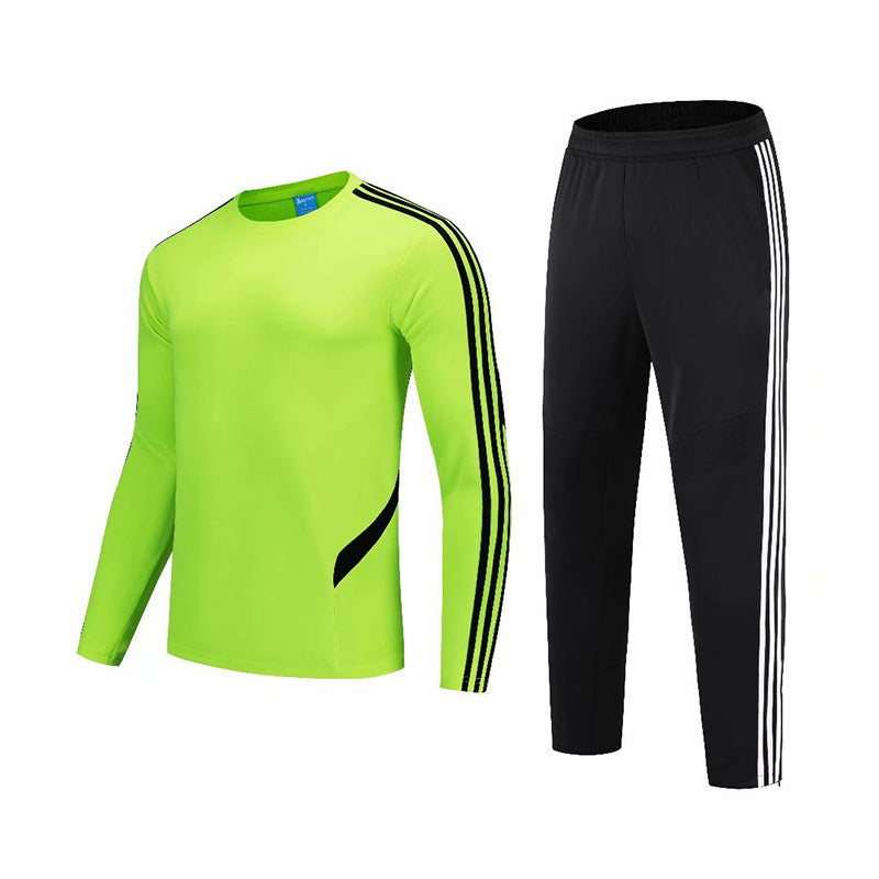 Traje deportivo Traje de dos piezas para correr informal con cuello redondo delgado para hombre