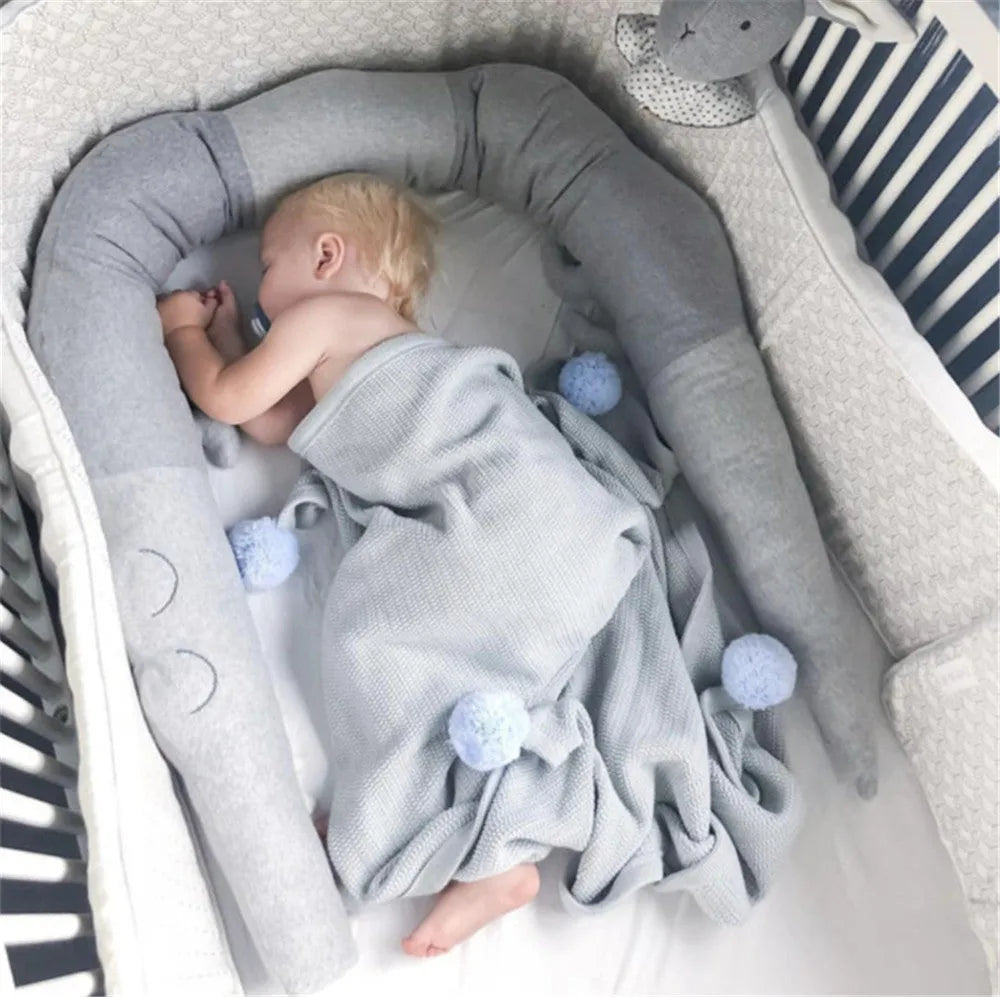 Ropa de cama para bebé, almohada parachoques de dibujos animados para bebé, cuna infantil, valla para cama, decoración para bebé, accesorios de habitación