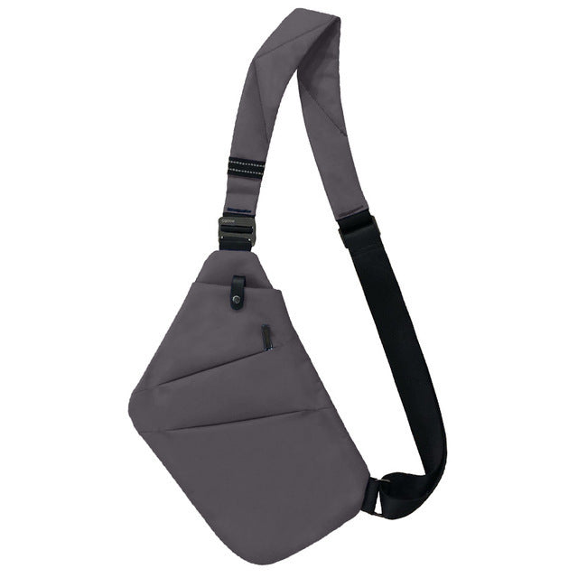 Bolsos de lona en el pecho para hombres y mujeres en un hombro