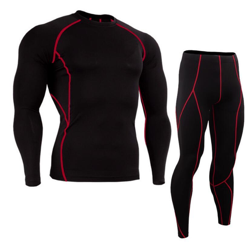 Conjuntos de pantalones y camisetas de camuflaje para hombre, camiseta de Crossfit a la moda, ropa de marca de compresión, pantalones para correr, mallas informales para hombre