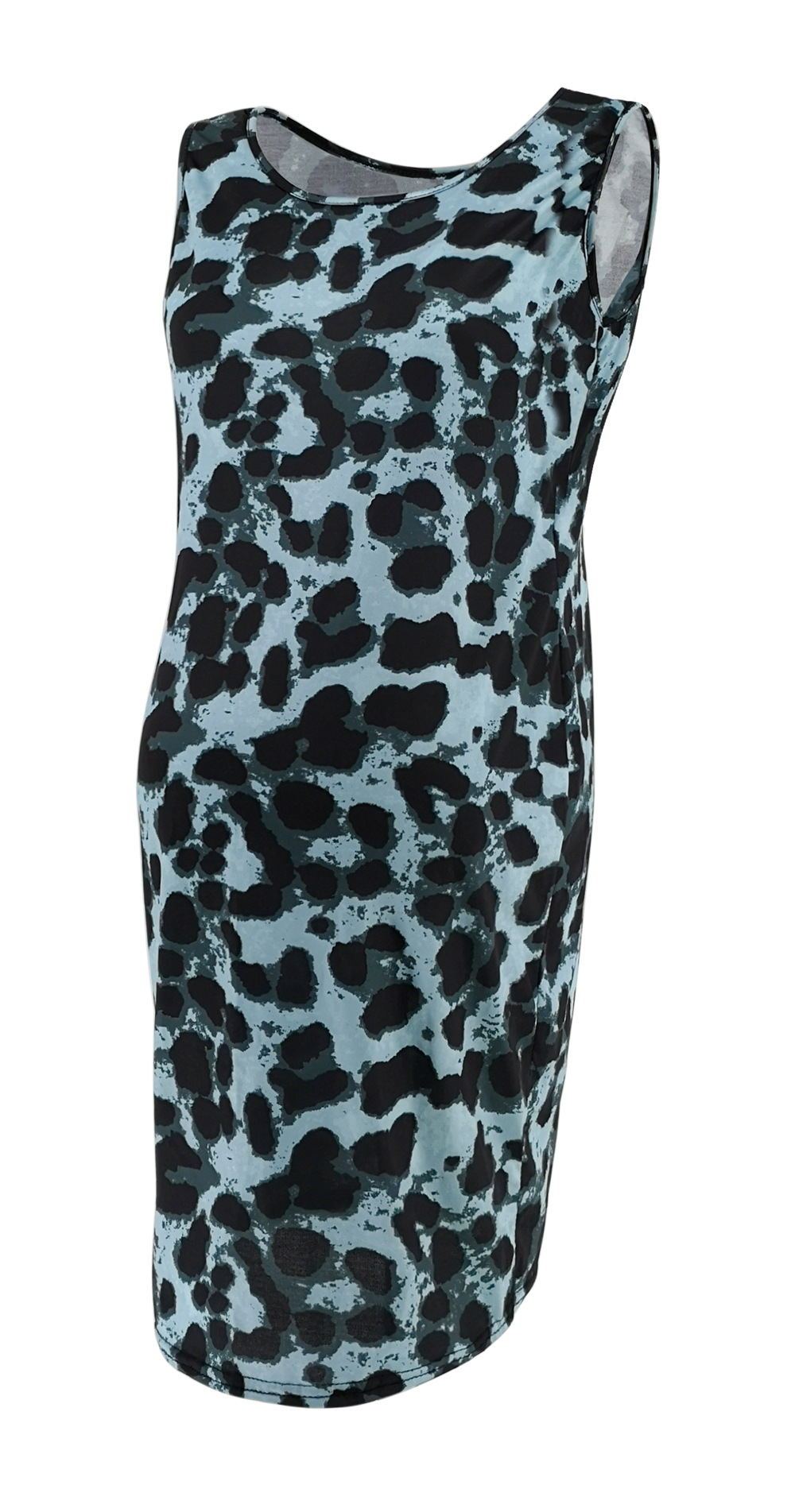 Vestido De Leopardo Verano Sin Mangas Mujeres Embarazadas