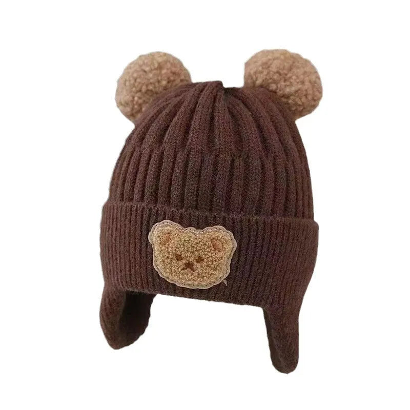 Gorro para niños Otoño e Invierno Gorro con Mangas para niñas Estilo Coreano