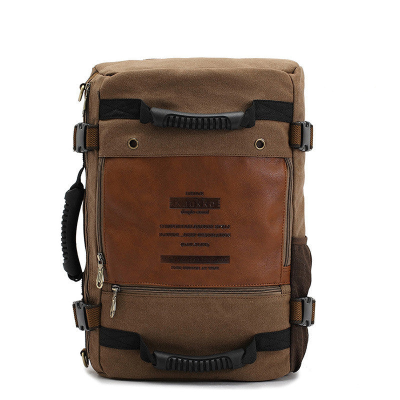 Mochila de lona para hombre, mochila de viaje enorme para hombro escolar, mochila para ordenador, bolsas versátiles funcionales, bolsa multifuncional para ordenador portátil
