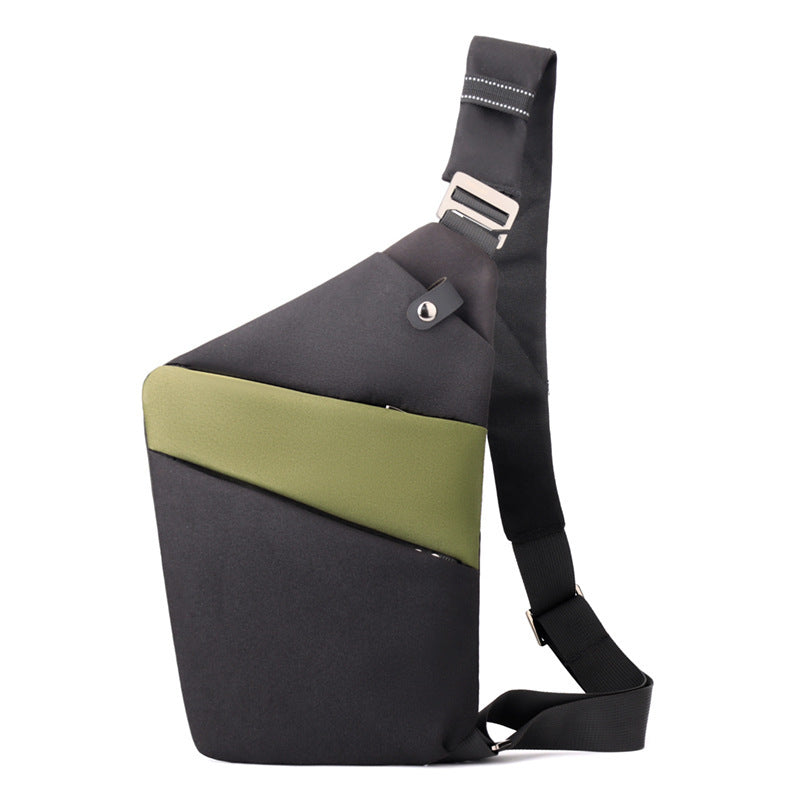 Bolsos de lona en el pecho para hombres y mujeres en un hombro