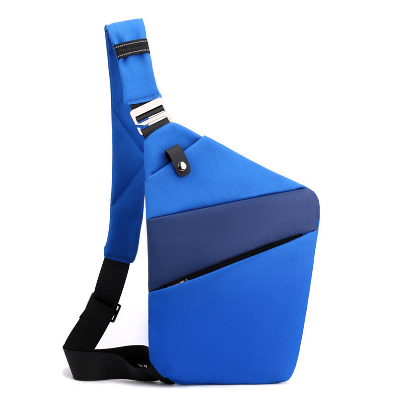 Bolsos de lona en el pecho para hombres y mujeres en un hombro