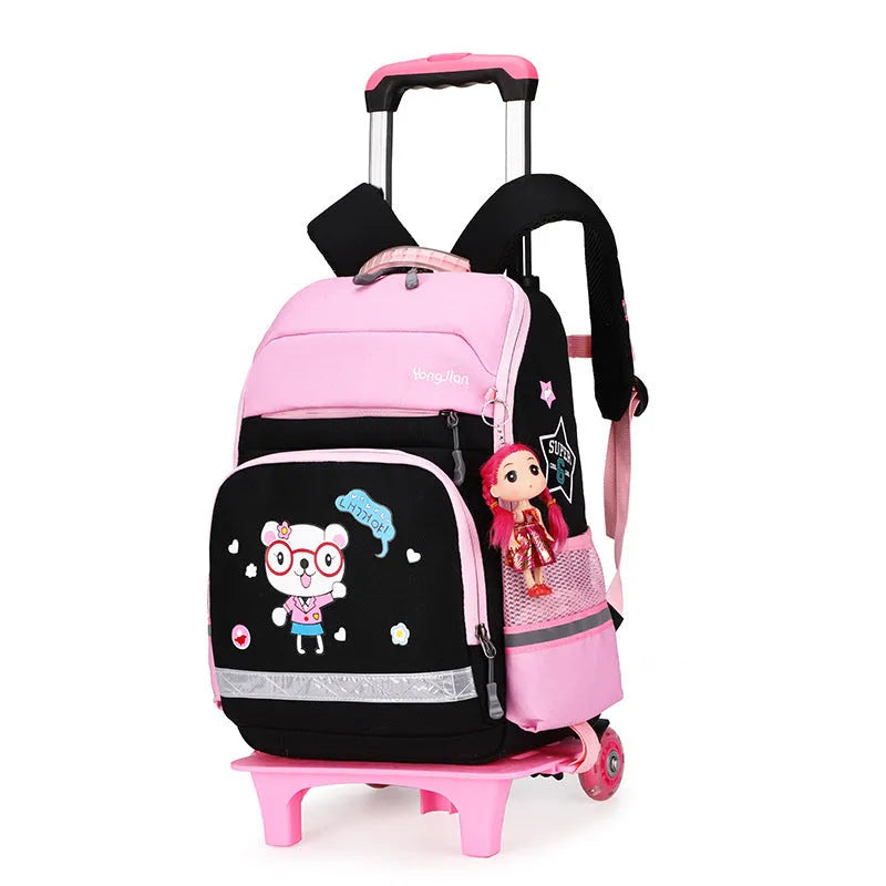 Bolso con ruedas desmontable coreano para estudiantes de escuela primaria