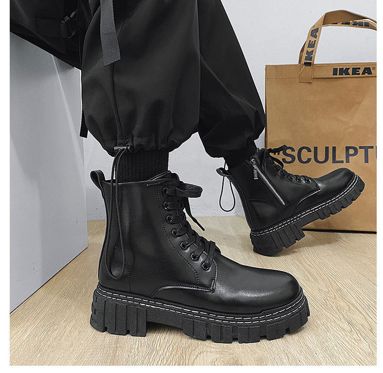 Botas Martin con cremallera lateral estilo británico para hombre