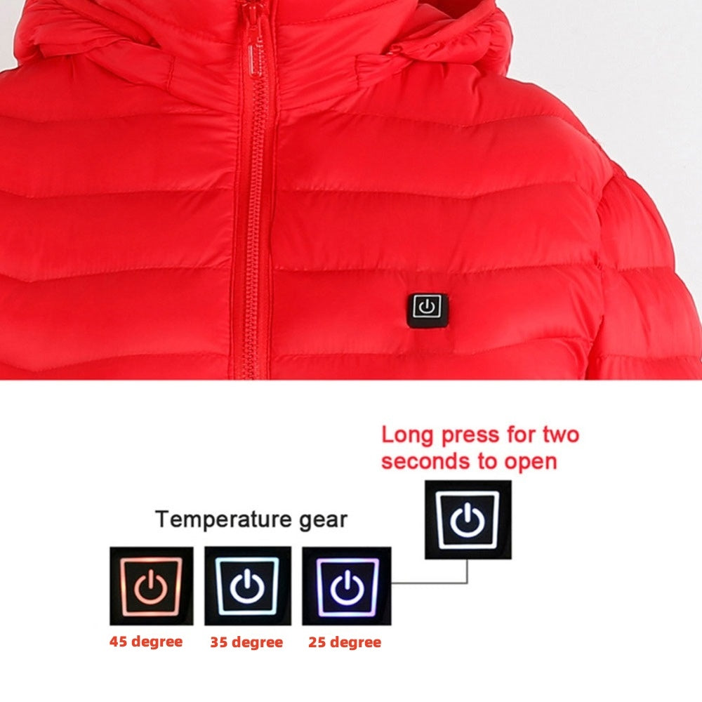 Nueva chaqueta calefactable, abrigo eléctrico USB, abrigo de algodón, ropa térmica, chaleco calefactor, ropa de hombre para invierno