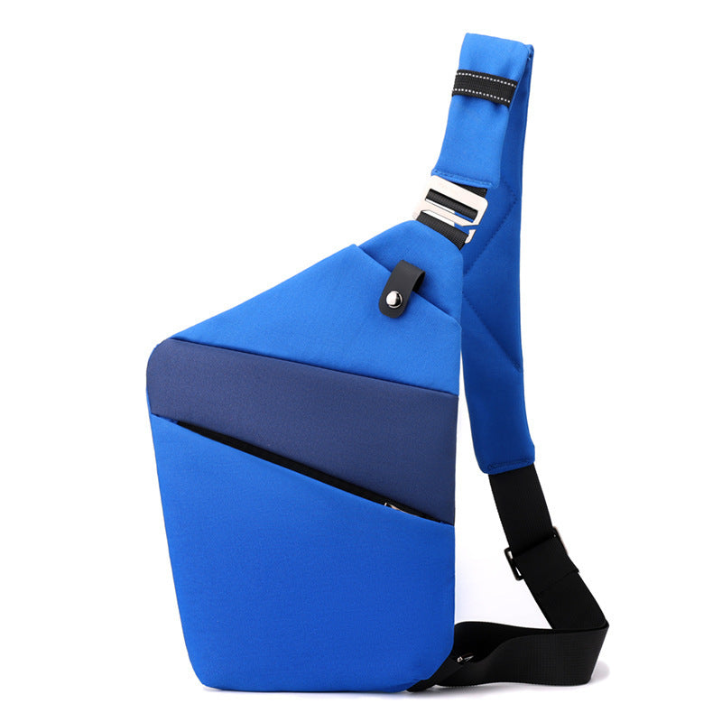 Bolsos de lona en el pecho para hombres y mujeres en un hombro