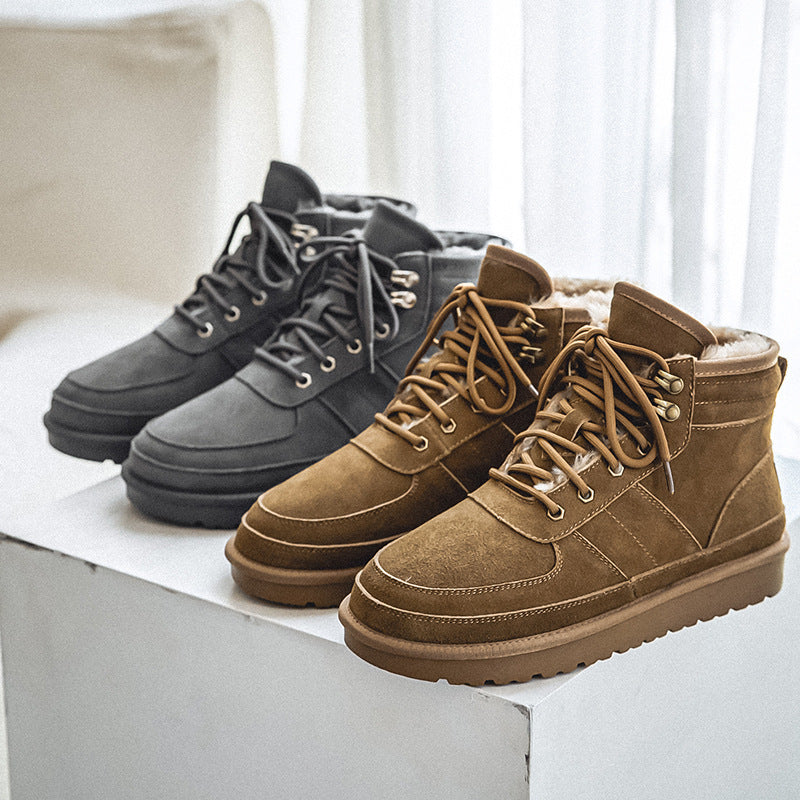 Botas de nieve de otoño e invierno para hombre, cálidas y gruesas