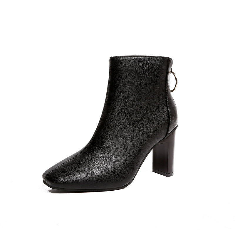 Botas Martin de tacón grueso Zapatos de mujer talla grande