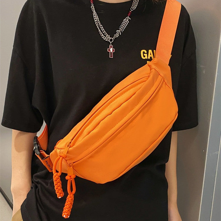 Bolsos deportivos para el pecho para hombre y mujer, bolso cruzado sencillo e informal que combina con todo