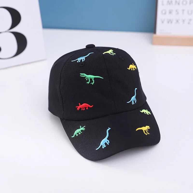 Gorros de béisbol para niños pequeños dinosaurios coloridos