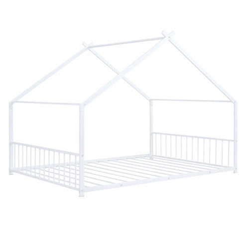 Cama de metal de tamaño completo para el hogar