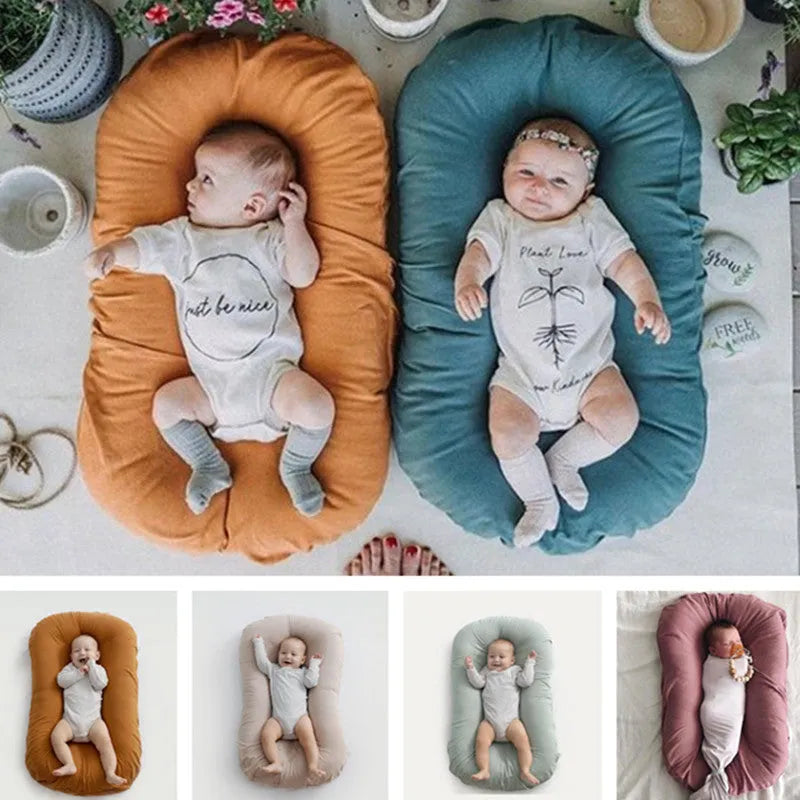 Nido de bebé, cama para bebé recién nacido, cama nido para niños, cama de algodón portátil para niños, cojín de cuna de viaje