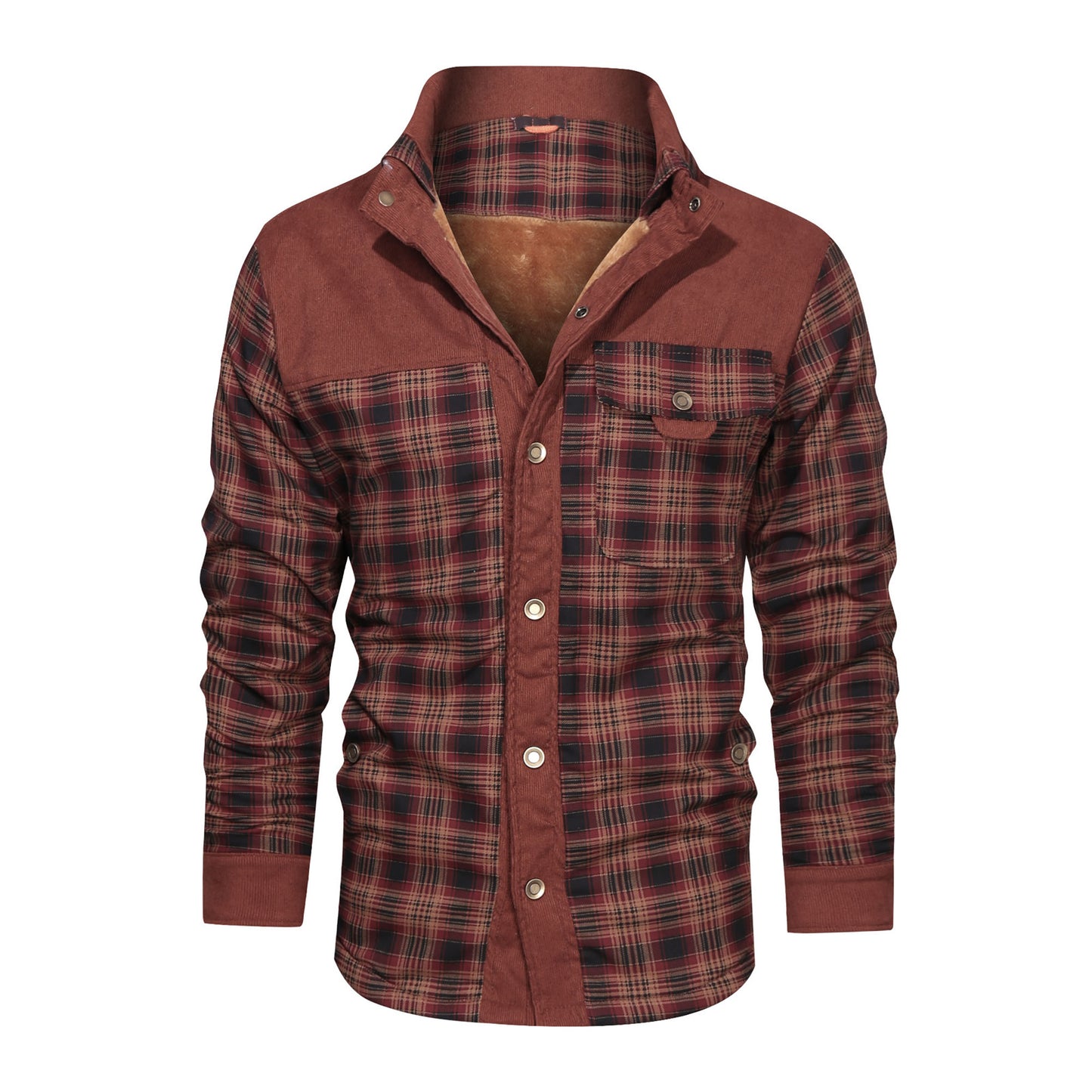 Chaqueta de abrigo grueso de lana para hombre