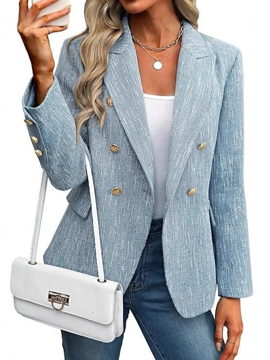 Women's Clothing Solid Color Suit Autumn Simplicity Style