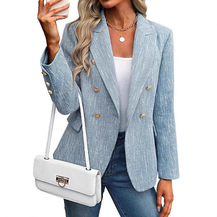 Women's Clothing Solid Color Suit Autumn Simplicity Style
