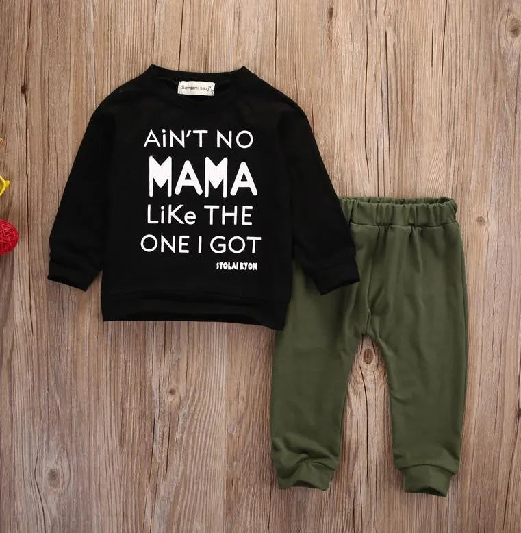 Primavera y verano nuevos ins trajes para niños letras bebé masculino en el traje para niños modelos de explosión de Amazon