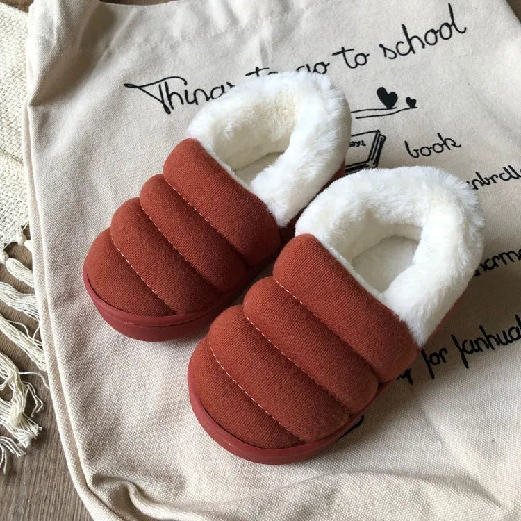 Zapatillas de algodón para niños de color caramelo, zapatos caseros interiores y exteriores, niños y niñas