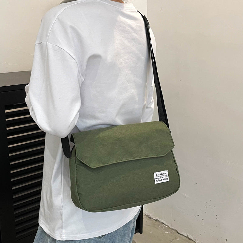 Ins Messenger Bags mujeres hombres bolso de hombro tipo bandolera Casual pareja pequeño bolso con solapa