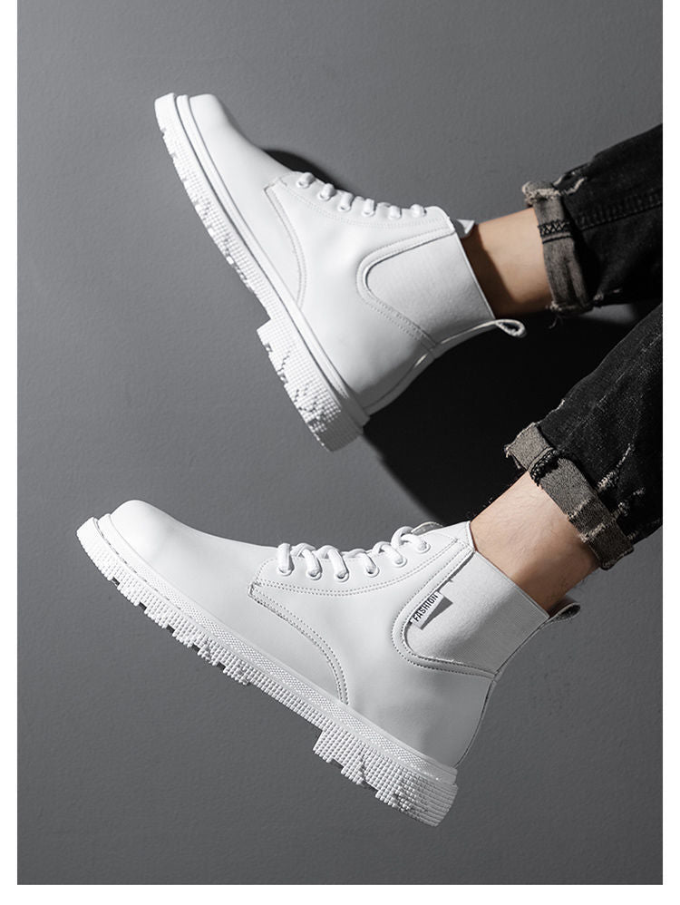 Zapatos de hombre Botas de tobillo de cuero Martin estilo británico Casual
